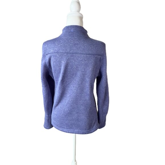 💜Mountain Warehouse  Quarter-button up Sweater cozy purple - Size US 8 - Picture 7 of 13